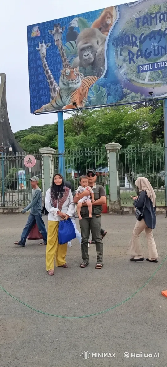 Family Performs Kung Fu in Front of Zoo Entrance – AI Generated Video | Hailuo AI