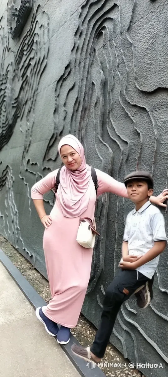 Kungfu Display by Woman and Boy on Textured Wall – AI Generated Video | Hailuo AI
