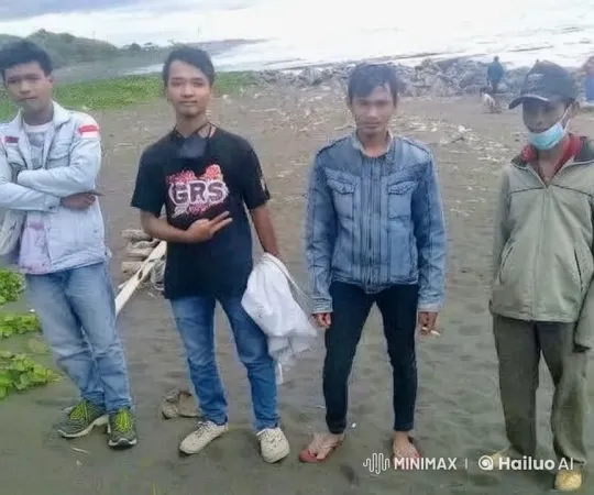 Four Young Men Enjoying a Peaceful Beach Day – AI Generated Video | Hailuo AI