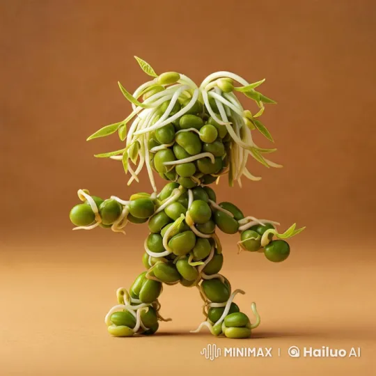 Run, Veggie!": Pea Figure Evades Chopping Block – AI Generated Video | Hailuo AI