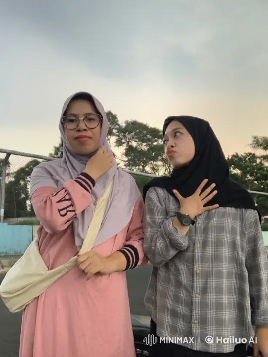 Two Hijabi Women Perform Energetic Kungfu Display – AI Generated Video | Hailuo AI