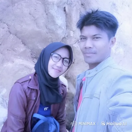 Young Couple Smiling in Rocky Setting – AI Generated Video | Hailuo AI