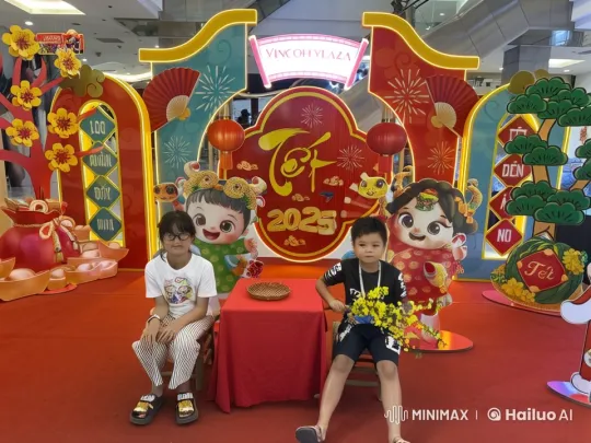 Vietnamese New Year Celebration with Kids Practicing Kung Fu – AI Generated Video | Hailuo AI