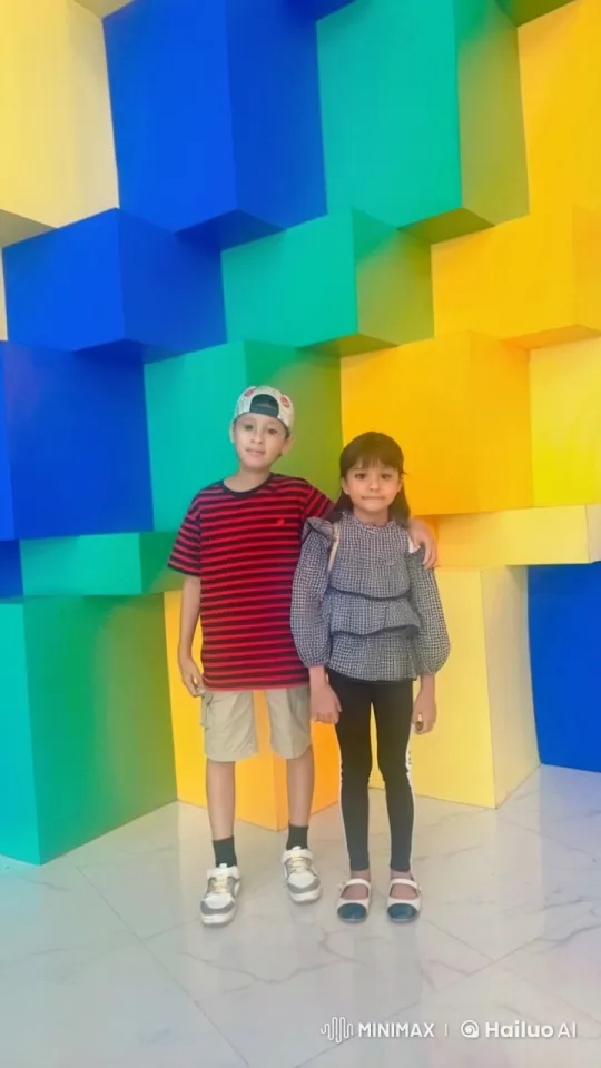 Children Mimic Kung Fu Panda Jump in Colorful Setting – AI Generated Video | Hailuo AI