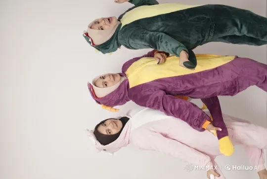 Playful Dragon Onesies Recreate Energetic Kungfu Fight – AI Generated Video | Hailuo AI