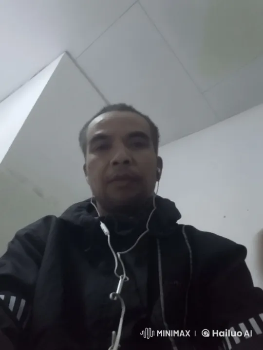 Live2D Animation: Person in Black Hoodie Listening Indoors – AI Generated Video | Hailuo AI