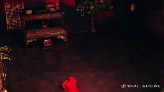 Chinese Woman Transformed into a Demon in Eerie Red Smoke – AI Generated Video | Hailuo AI