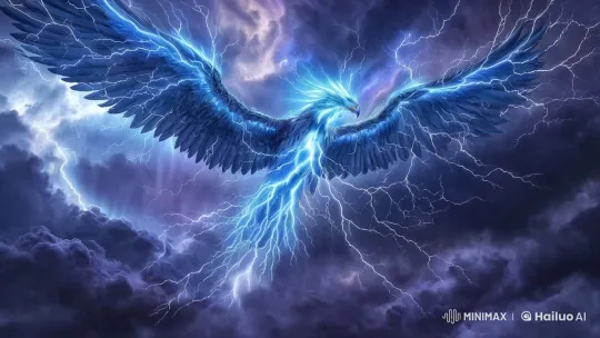 Colossal Thunderbird Soars Through Ominous Storm – AI Generated Video | Hailuo AI