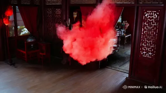 Possessed Woman Transforms in Ancient Chinese Room – AI Generated Video | Hailuo AI