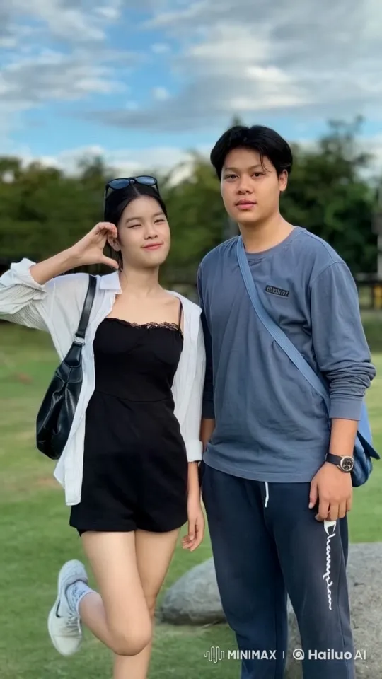 Couple Demonstrates Synchronized Martial Arts in Park – AI Generated Video | Hailuo AI