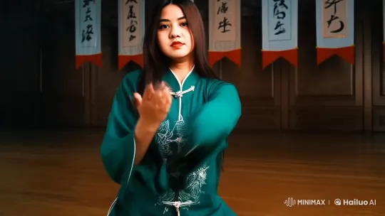 Wing Chun Practitioner Demonstrates Precision and Grace – AI Generated Video | Hailuo AI