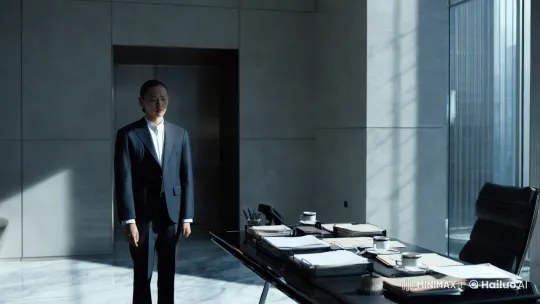Contemplative Professional in Modern Office Space – AI Generated Video | Hailuo AI
