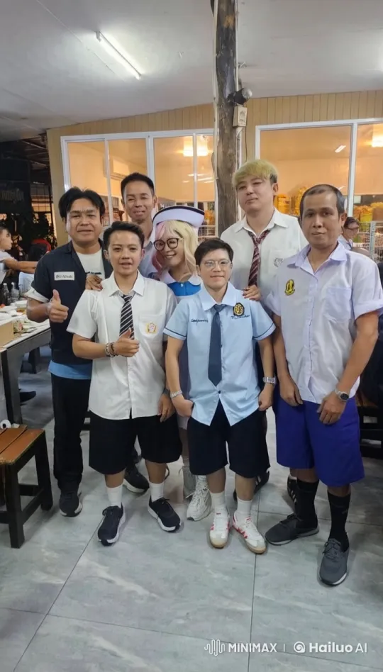 Friends Perform Choreographed Kung Fu in Lively Restaurant – AI Generated Video | Hailuo AI