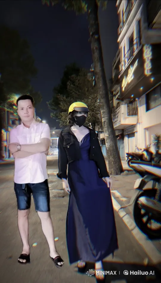 Urban Night Kung Fu Duel in Dynamic Street Confrontation – AI Generated Video | Hailuo AI