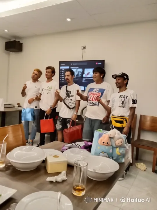 Young Men Celebrate with Playful Martial Arts Display – AI Generated Video | Hailuo AI