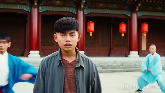 Young Man Demonstrates Kung Fu Mastery in Ancient Temple – AI Generated Video | Hailuo AI
