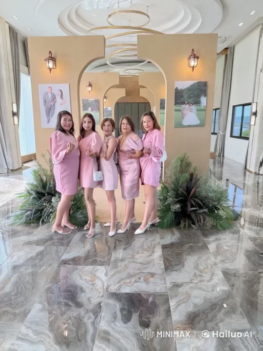 Five Women in Pink Perform Martial Arts in Luxury Hallway – AI Generated Video | Hailuo AI
