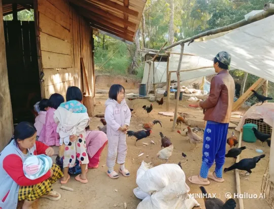 Rustic Homestead Life: Family, Chickens, and Serenity – AI Generated Video | Hailuo AI