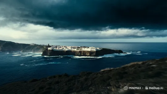 Gothic Aesthetic of Santorini's Earthquake Catastrophe – AI Generated Video | Hailuo AI