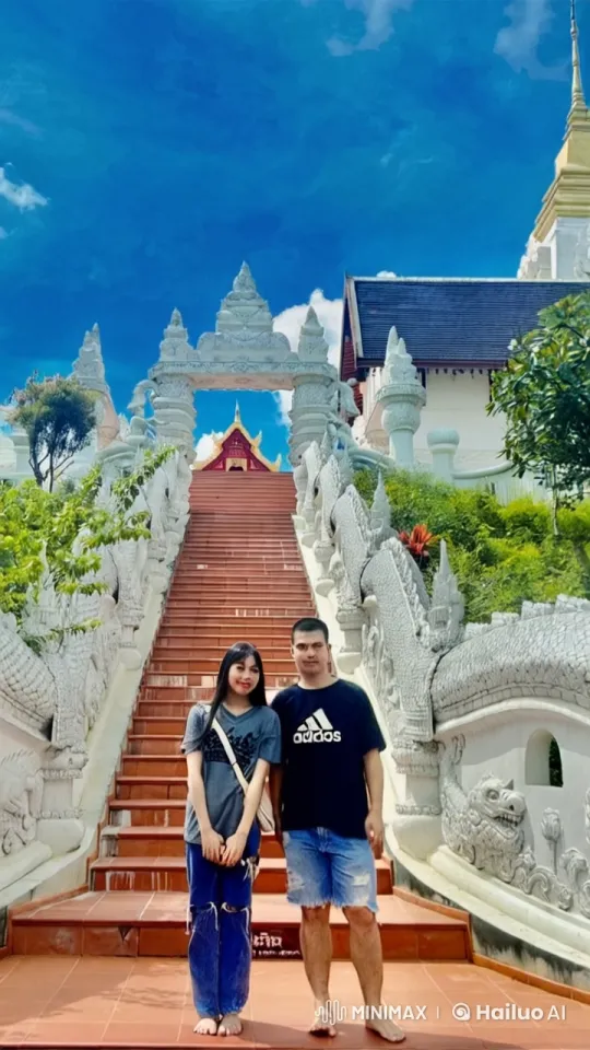 Kungfu Masters Showcase Skills at Temple Staircase – AI Generated Video | Hailuo AI