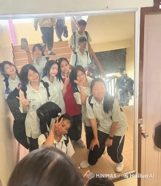 Students Display Martial Arts Skills in School Staircase – AI Generated Video | Hailuo AI