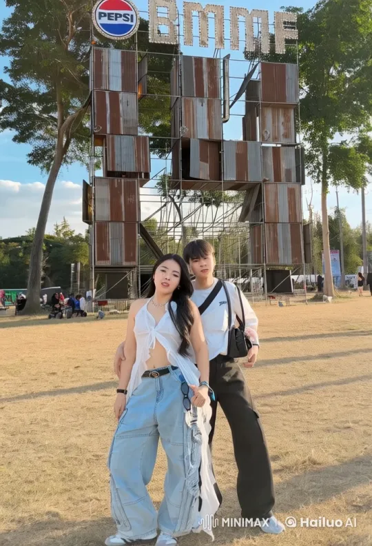 Dynamic Live2D Animation Showcases Martial Arts Duo in Festival Setting – AI Generated Video | Hailuo AI
