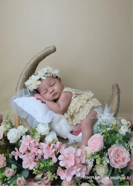Baby Performs Graceful Wing Chun Kungfu in Floral Setting – AI Generated Video | Hailuo AI