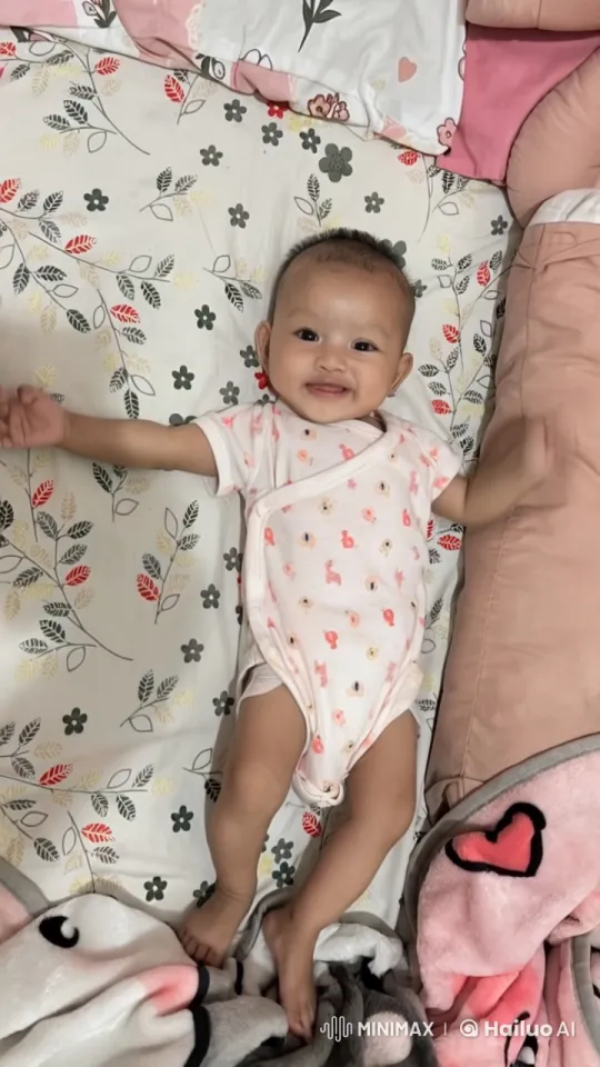 Baby Mimics Kung Fu Moves on Floral Bed – AI Generated Video | Hailuo AI