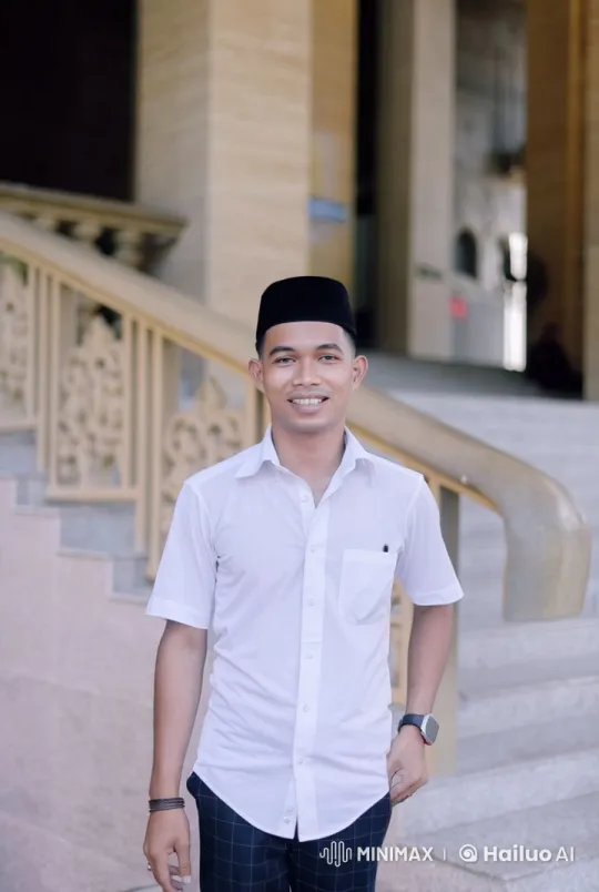 Young Man in Casual Business Attire at Grand Staircase – AI Generated Video | Hailuo AI