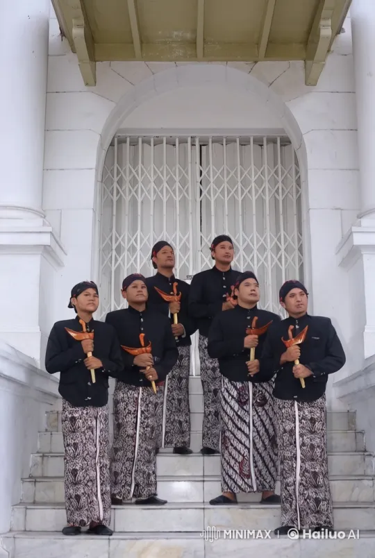Traditional Attire Kung Fu Display at Historic Building – AI Generated Video | Hailuo AI