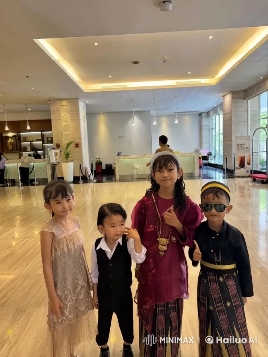 Children's Playful Kungfu Performance in Hotel Lobby – AI Generated Video | Hailuo AI