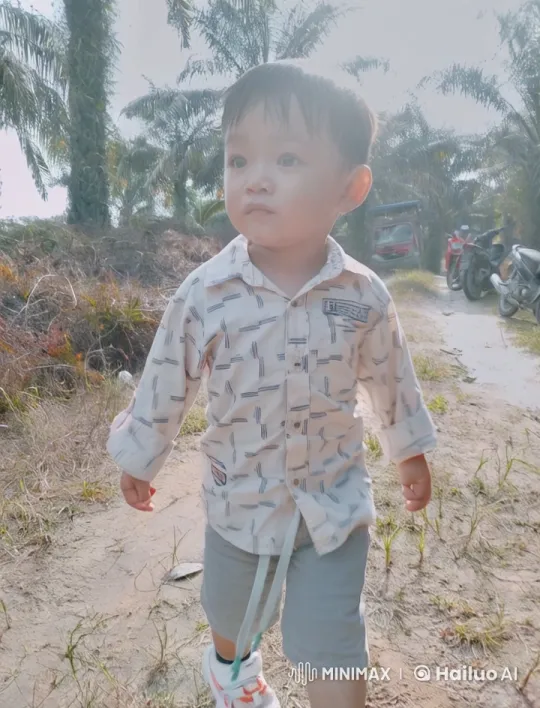 Boy Running on Dirt Path Amidst Nature – AI Generated Video | Hailuo AI