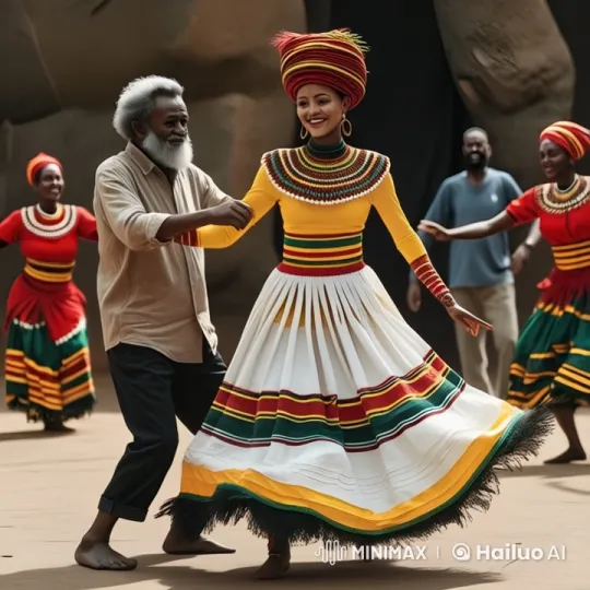 Traditional Dance Performance in Vibrant Attire – AI Generated Video | Hailuo AI