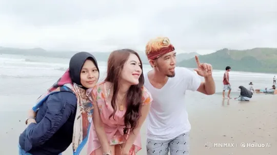 Friends Enjoy Playful Kung Fu on Serene Beach – AI Generated Video | Hailuo AI