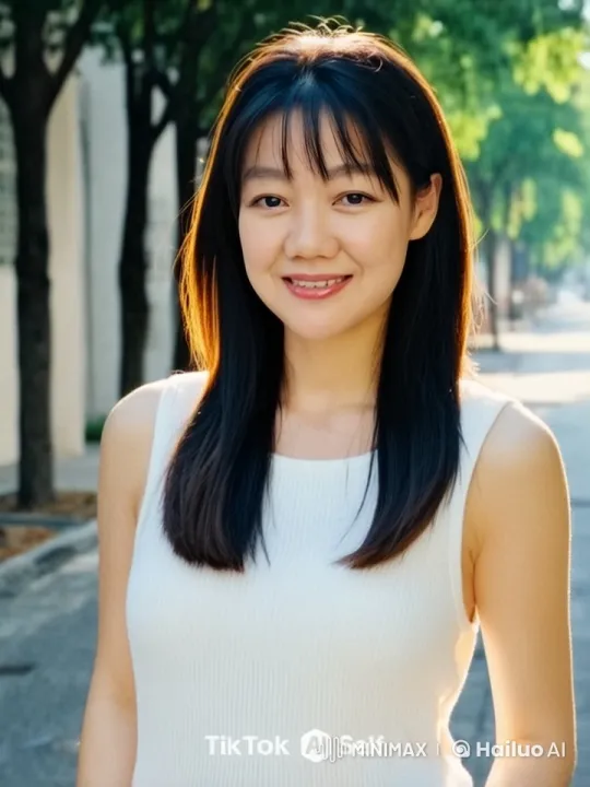 Woman Dances Gracefully on Tree-Lined Street – AI Generated Video | Hailuo AI