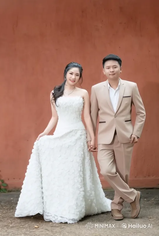 Couple in Wedding Attire Engages in Dynamic Kung Fu Battle – AI Generated Video | Hailuo AI