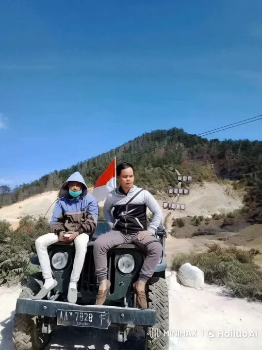 Martial Arts Performance on Jeep with Indonesian Flag – AI Generated Video | Hailuo AI