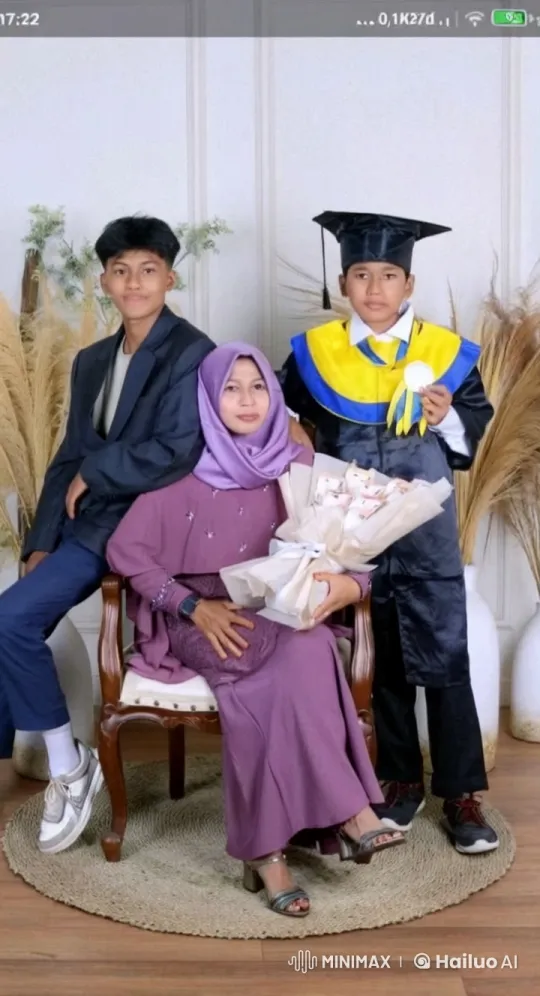 Family Video: Purple Hijab, Graduation, and Kungfu Moves – AI Generated Video | Hailuo AI