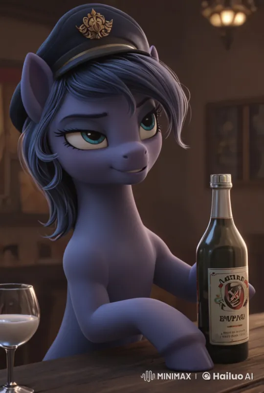 Cozy Bar Scene with Animated Pony Bartender – AI Generated Video | Hailuo AI
