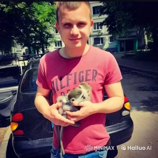 Person Bonds with Monkeys in Serene Outdoor Setting – AI Generated Video | Hailuo AI