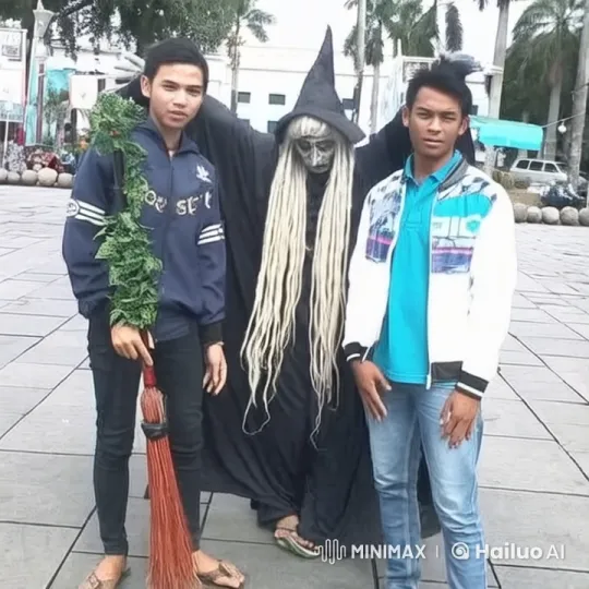 Wizard Performs Kungfu in Bustling Square – AI Generated Video | Hailuo AI