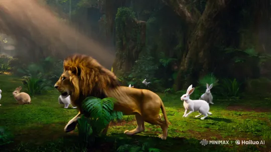 Jungle Harmony: Predator and Prey Dance to Nature's Melody – AI Generated Video | Hailuo AI