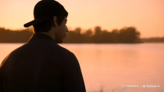Romantic Embrace by Lakeside at Sunset – AI Generated Video | Hailuo AI