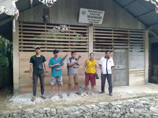 Rural Men Practice Kungfu in Front of Village Office – AI Generated Video | Hailuo AI