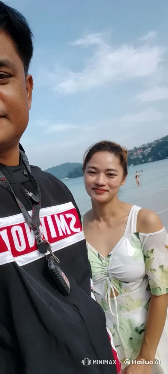 Live2D Animated Couple Displaying Martial Arts on a Beach – AI Generated Video | Hailuo AI