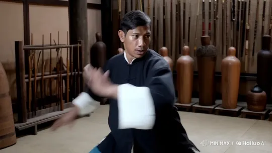 Mature Kung Fu Practitioner in Traditional Dojo – AI Generated Video | Hailuo AI