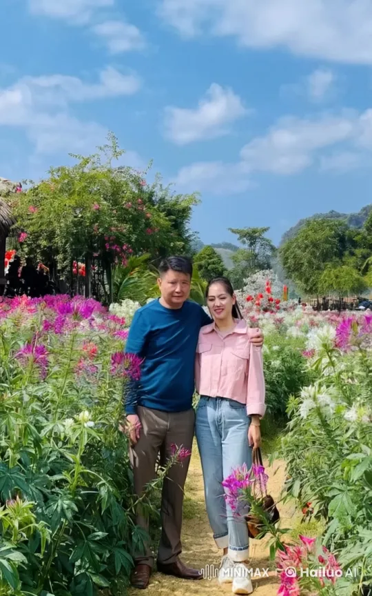Couple Showcases Kungfu in Scenic Flower Field – AI Generated Video | Hailuo AI