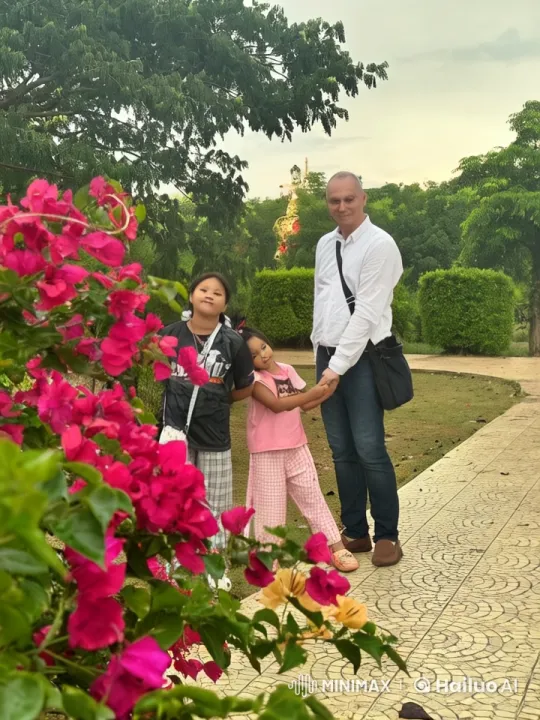 Family Displays Martial Arts in Scenic Garden Setting – AI Generated Video | Hailuo AI