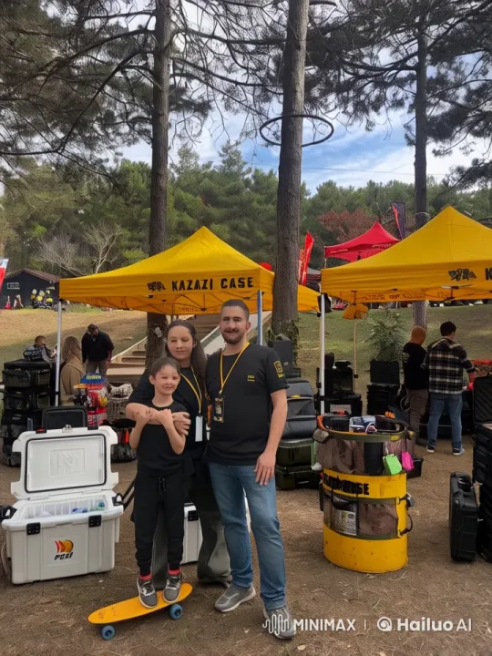 Father and Child Demonstrate Kungfu at Outdoor Event – AI Generated Video | Hailuo AI