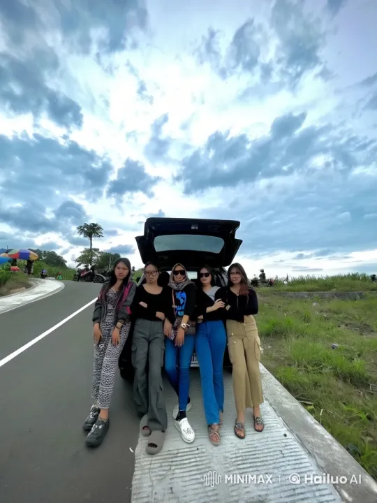 Five Friends Demonstrate Martial Arts by Open Car Trunk – AI Generated Video | Hailuo AI